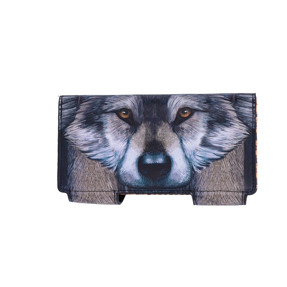 Guardian Wolf Embossed Purse 18.5cm