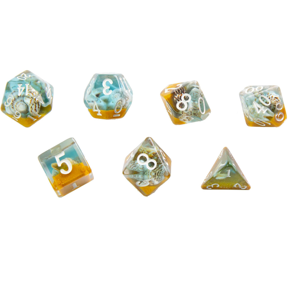 Unit Gamegenic Embraced Series Summer Time RPG Dice Set 7PCS Multicolor 5