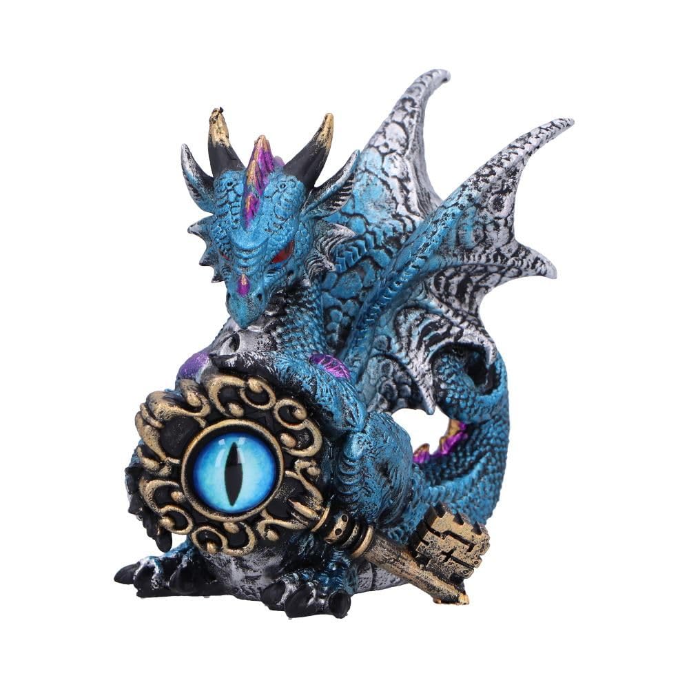 Keeper of the Key Blue a Majestic Dragon Figurine 9.5cm