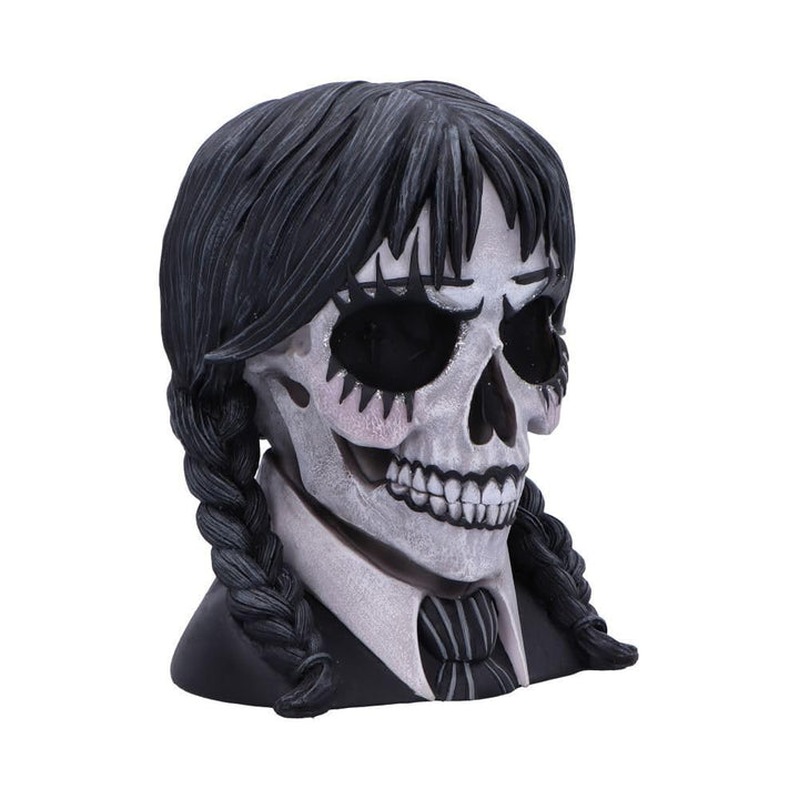 Dark Glare Gothic School Girl Skull by Nemesis Now 16cm