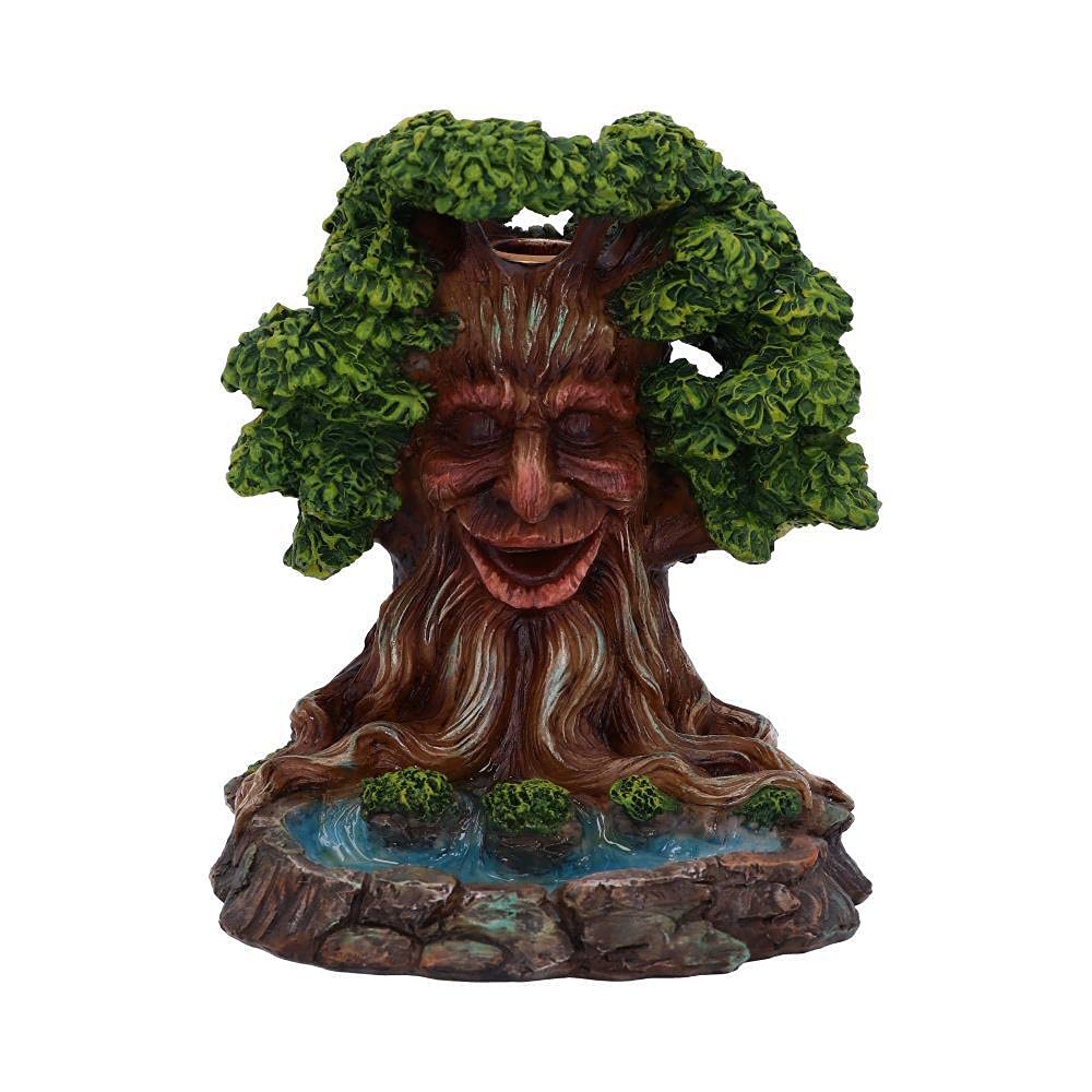 Elder Ember Tree Spirit Green Man Backflow Incense Burner 15.5cm