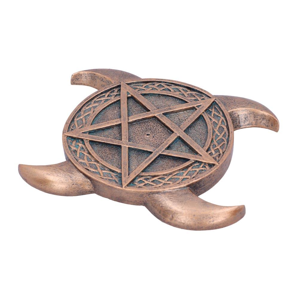 Bronze Triple Moon Pentacle Incense Burner 15.5cm