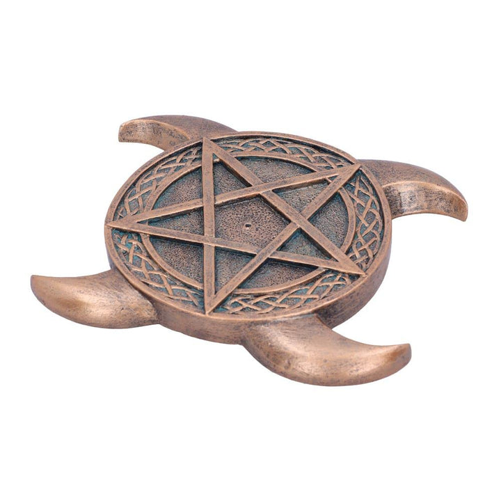 Bronze Triple Moon Pentacle Incense Burner 15.5cm