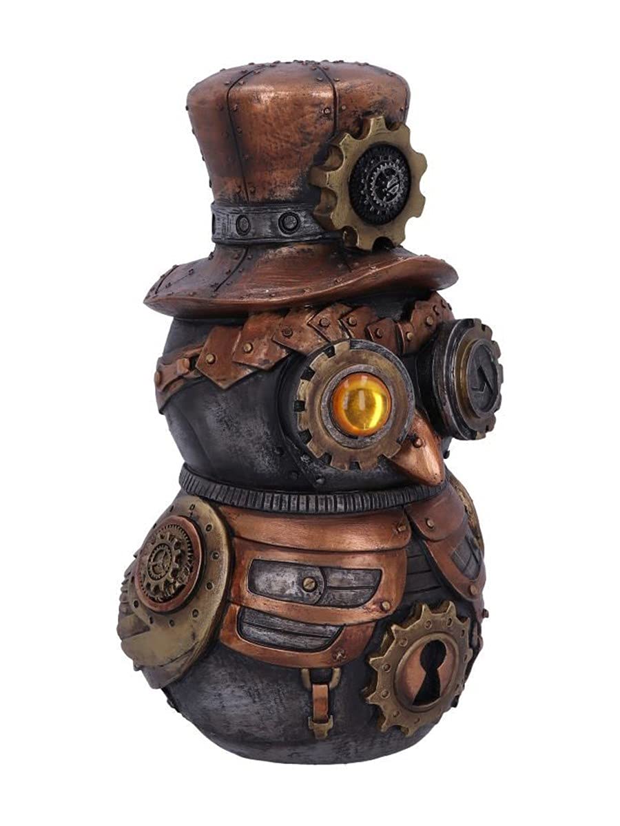 Hootle Steampunk Owl with Top Hat Figurine 22.7cm