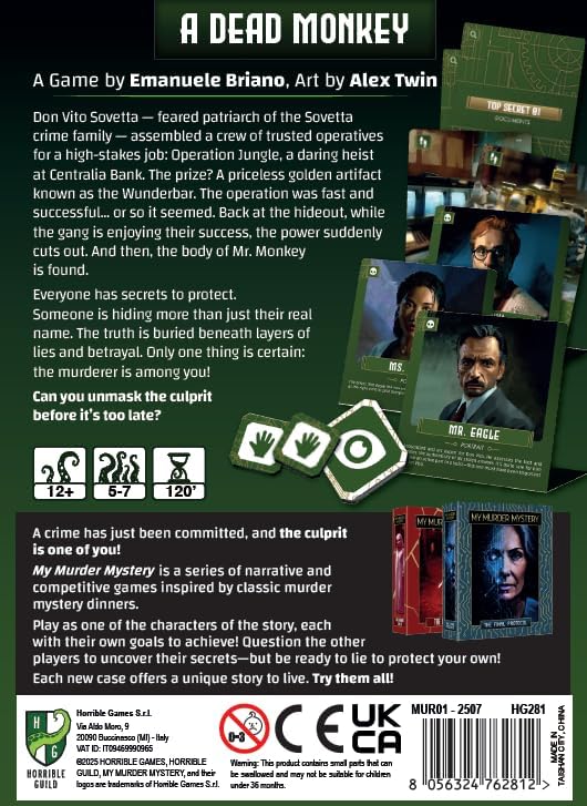 A Dead Monkey My Murder Mystery Board Game