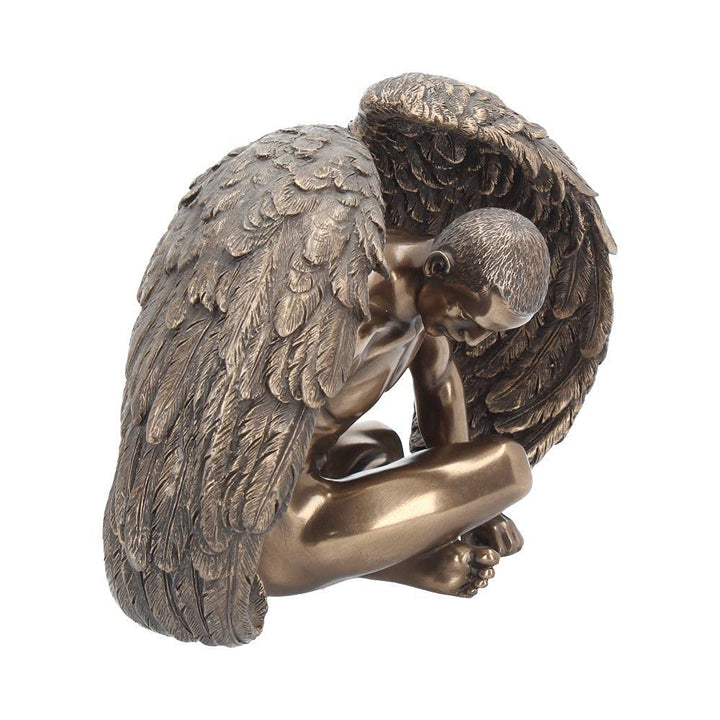 Angels Rest Figurine Bronze Naked Angel Ornament 20cm