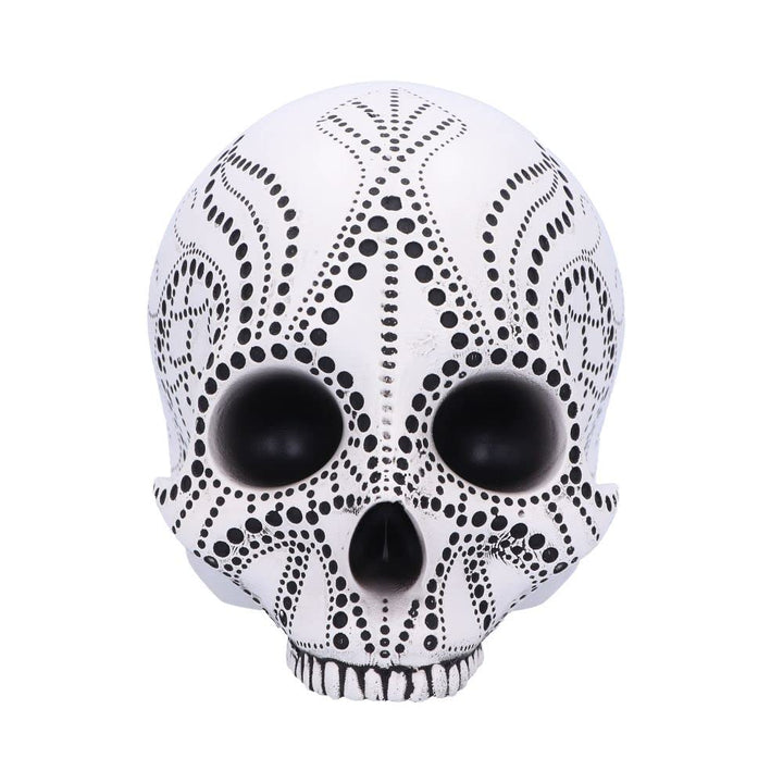 Pointilist Skull Figurine Large 13.8cm