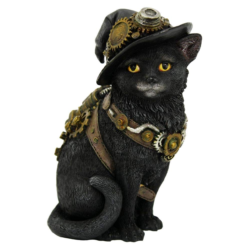 Clockwork Kitty Figurine Steampunk Cat Ornament 16.5cm