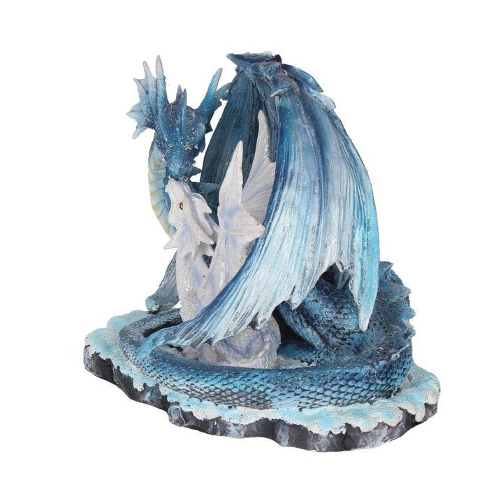 Mothers Love Blue Dragon and White Dragonling Figurine 18cm
