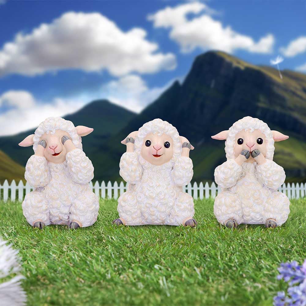 Three Wise Sheep Figurines by Nemesis Now 8.5cm