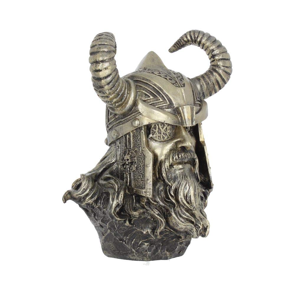 Bronze Odin Norse Viking God Bust 21.5cm