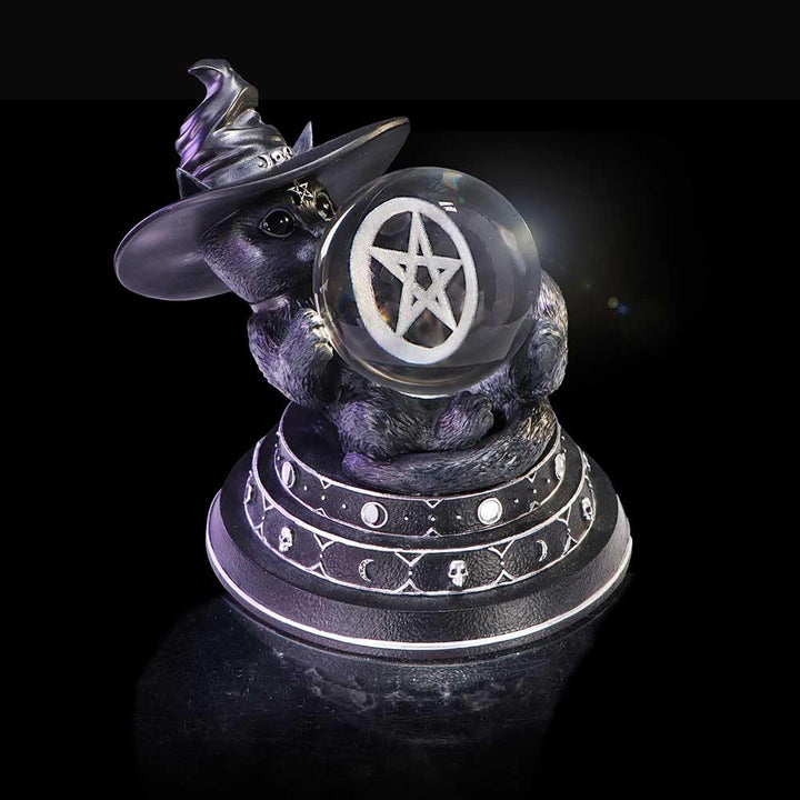 Cult Cuties Purrah Witch Cat Ornament Holding a Crystal Ball Purrahs Fortune 12.2cm