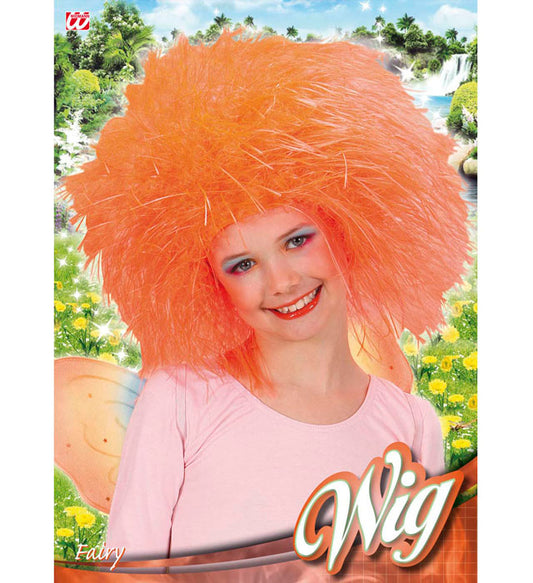 Fairy Wig Neon Orange - In Polybag