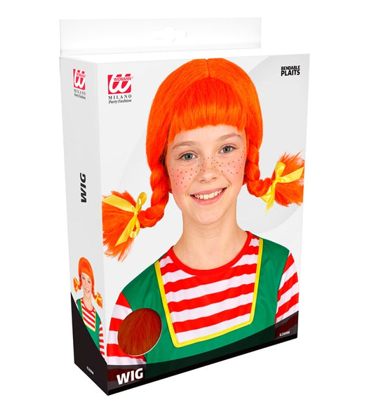 Playful Girl Wig With Bendable Plaits - In Polybag