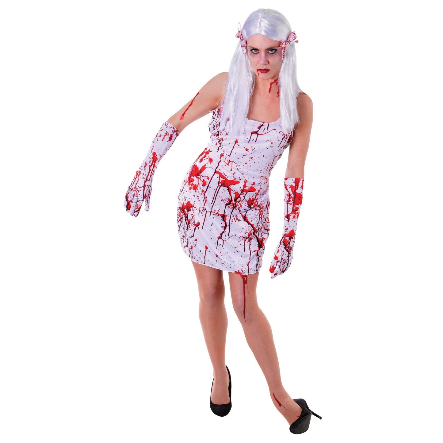 Womens Bloody Dress Adult Costume Female Halloween 1