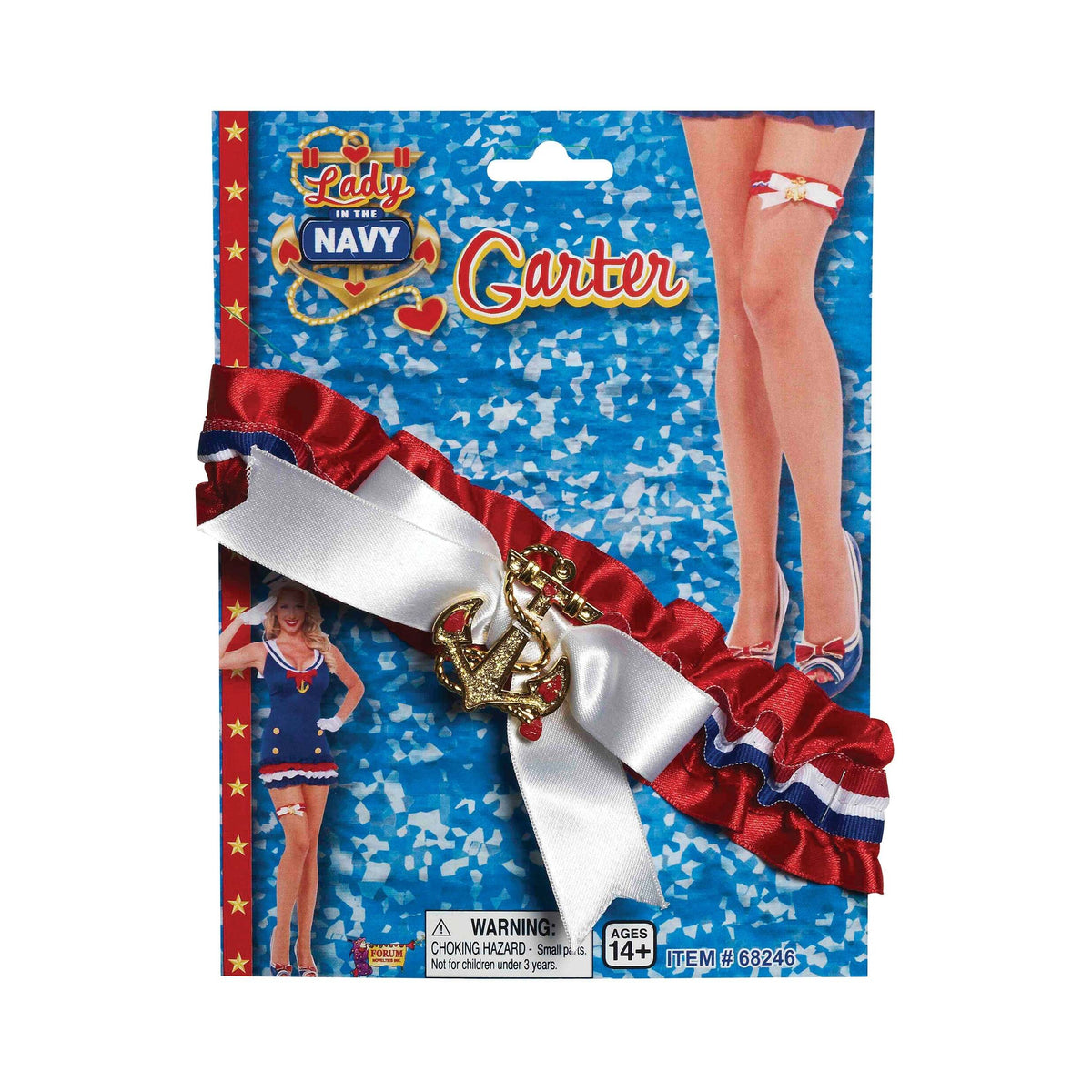 Womens Lady In Navy Garter Costume Accessories Female Halloween 1