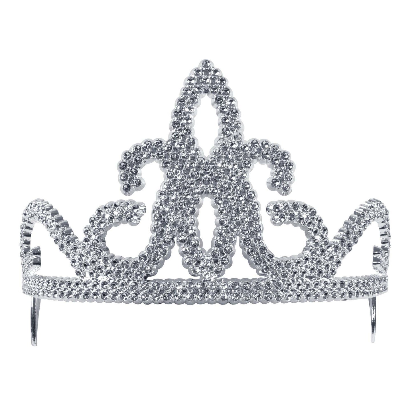 Silver Tiara Plastic Princess Costume Accessory 1