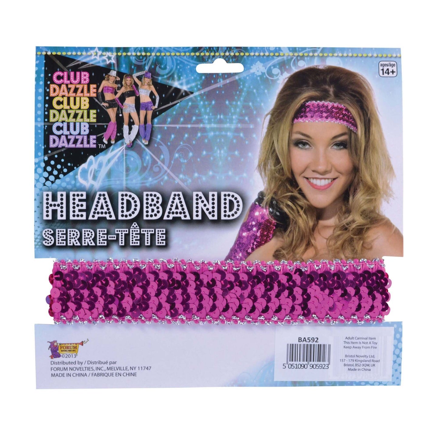 Womens Sequin Headband Pink Costume Accessories Female Halloween 1