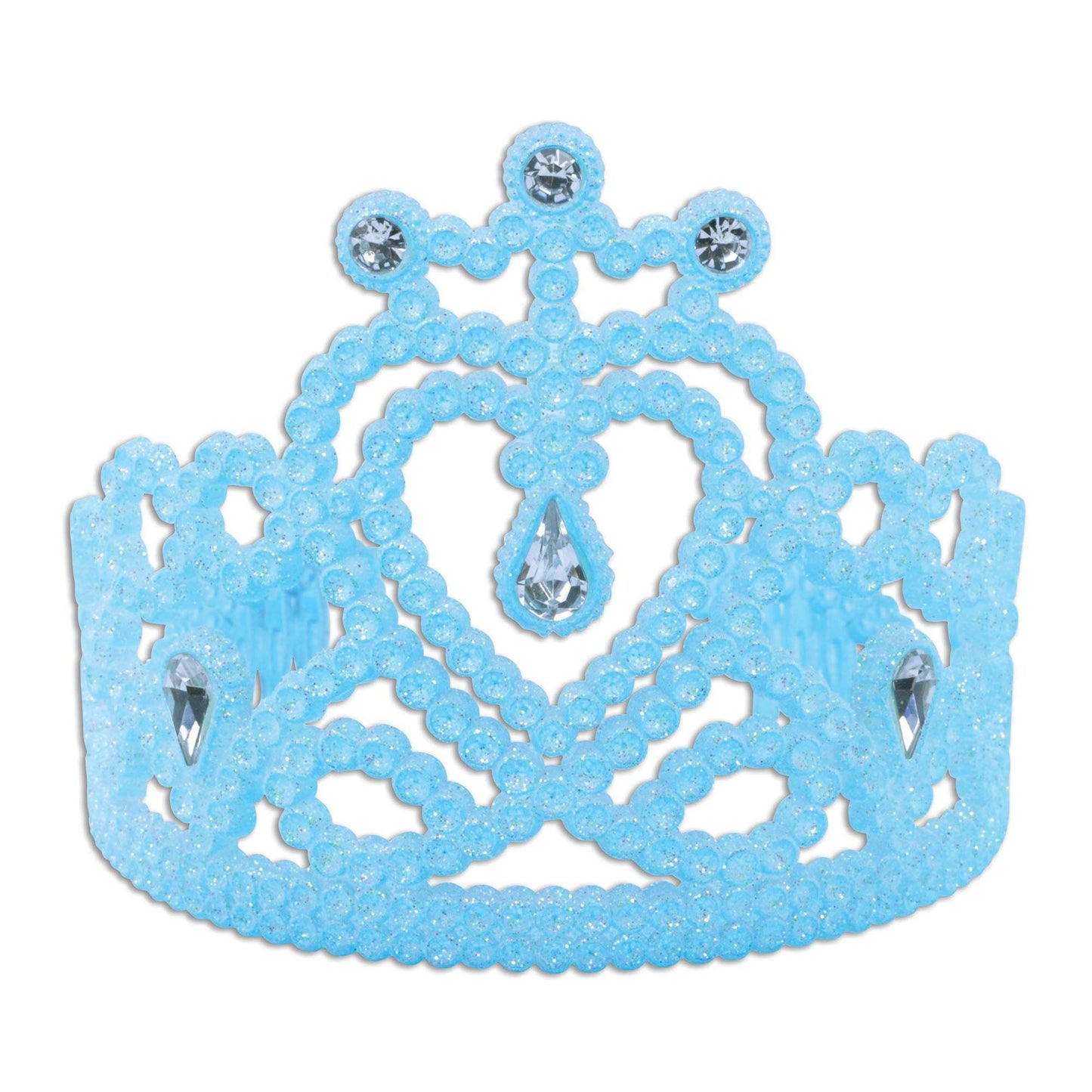 Womens Heart Tiara Blue With Gems Costume Accessories Female Halloween 1