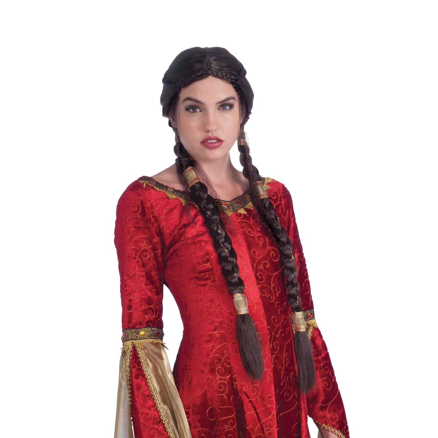 Womens Medieval Maiden Wigs Female Halloween Costume 1