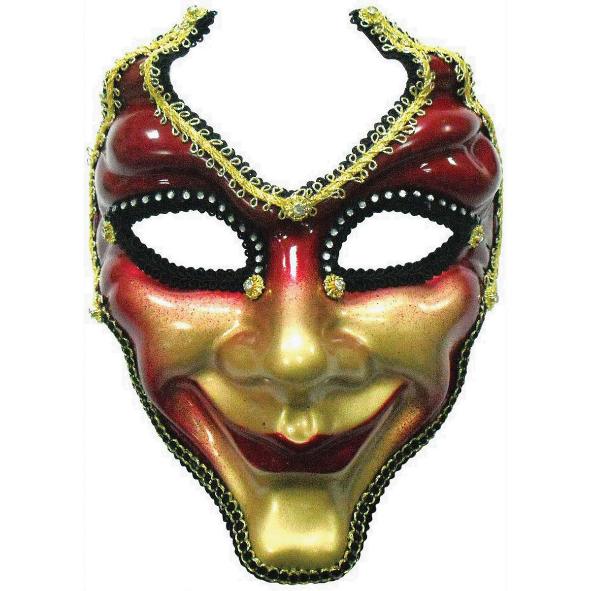 Full Face Mask Red Gold Eye Masks Unisex 1