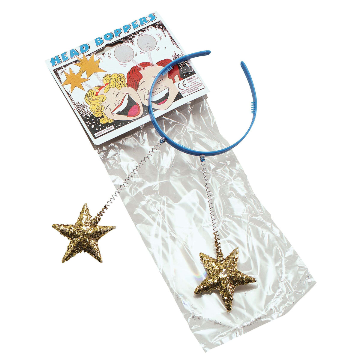 Head Boppers Gold Stars Glitter Pack of 12 1