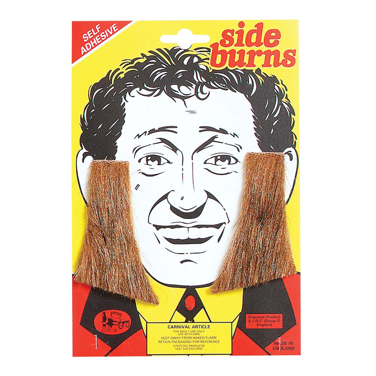 Mens Sideburns Brown Moustaches and Beards Male Halloween Costume 1