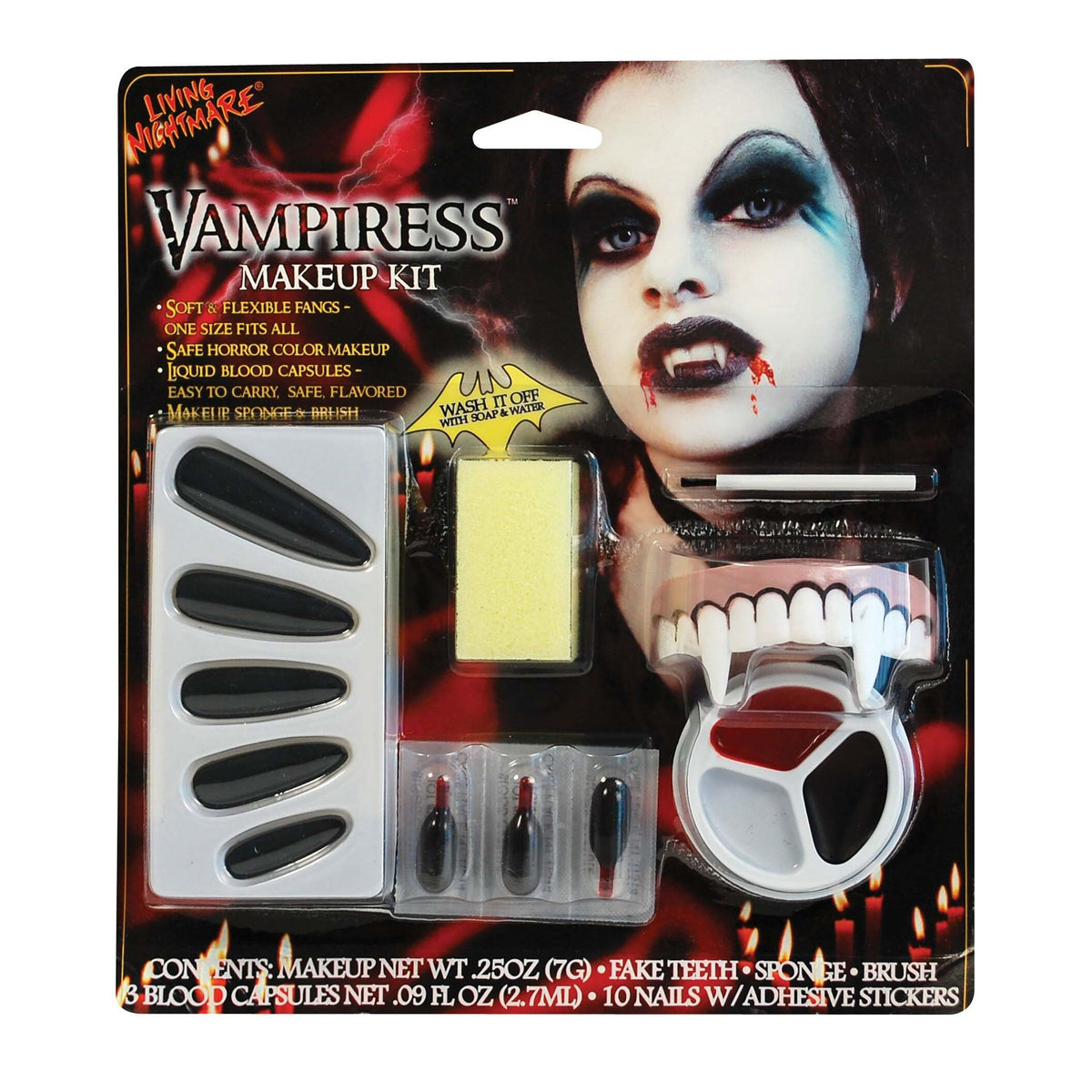 Womens Vampiress Make Up Kit Female Halloween Costume 1