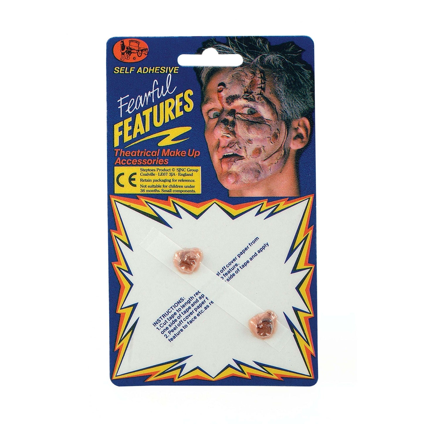 Warts 2 In Packet Stick On Mutilations Disguises Unisex Pack 1