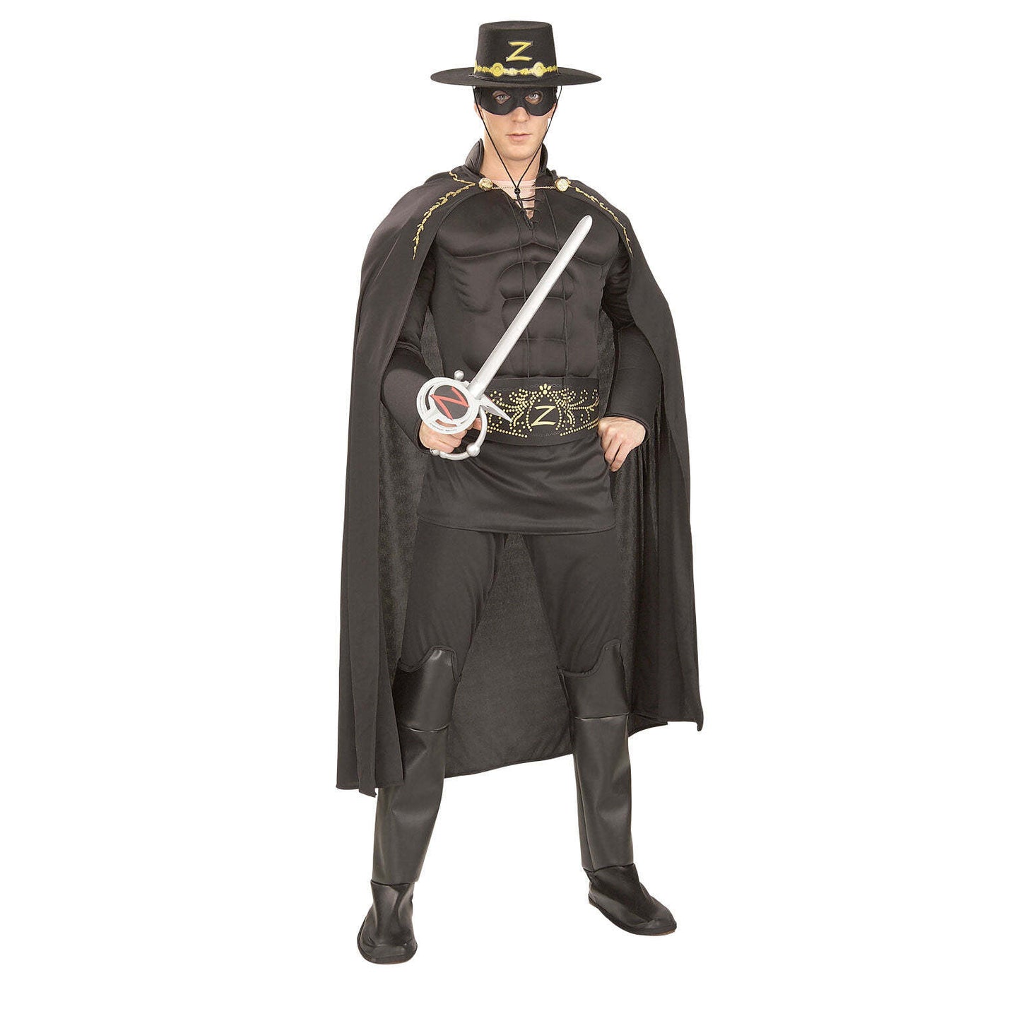 Zorro Deluxe Muscle Chest Costume Adult Mens 1