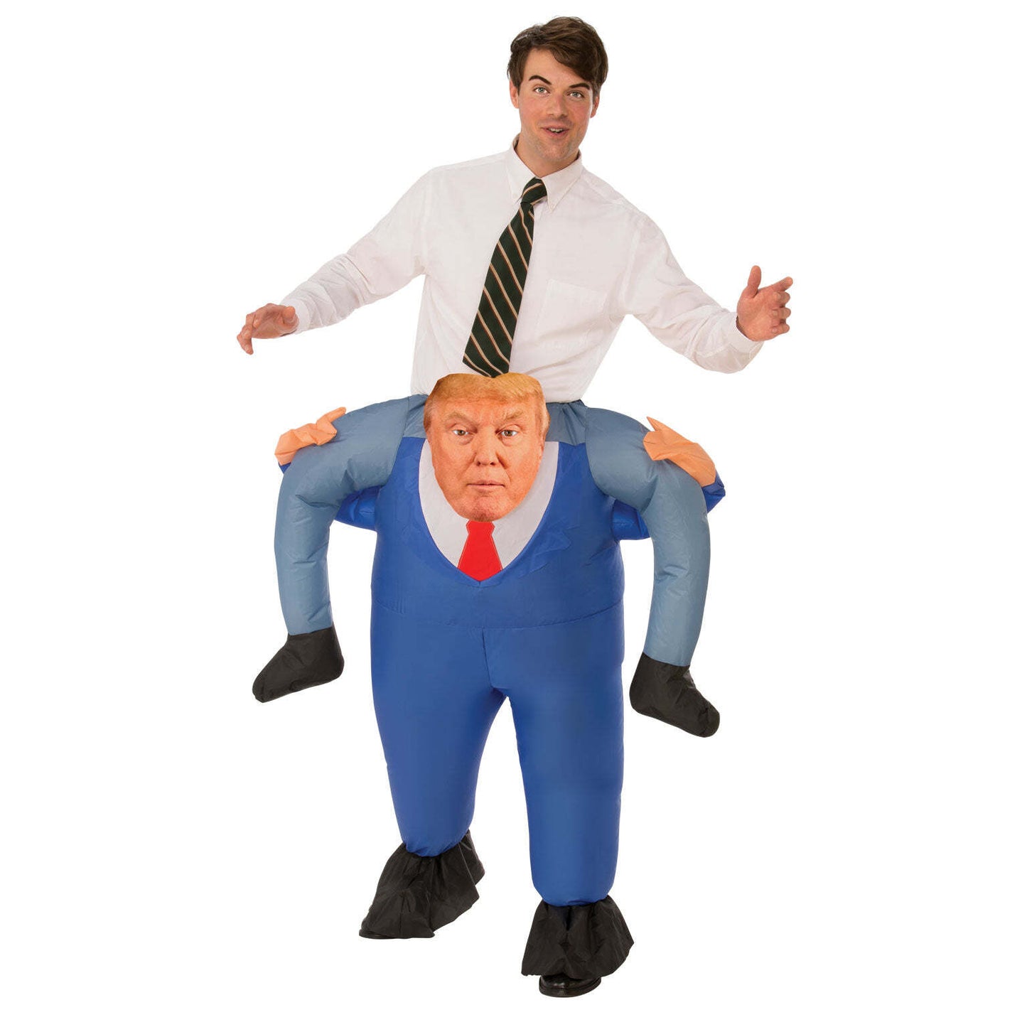 Presidential Piggy Back Inflatable Donald Trump Adult Costume 1