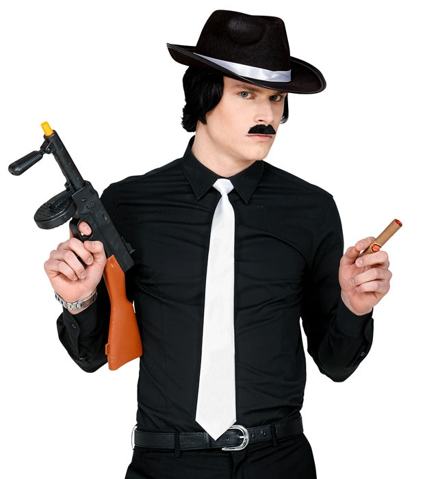 The Roaring 20S Fashion Hat, Tie, Moustache, Cigar