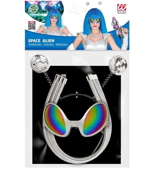 Space Alien Antennas, Glasses, Necklace