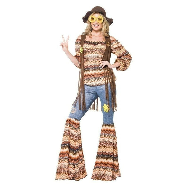 70s Harmony Hippie Costume Adult Orange_4
