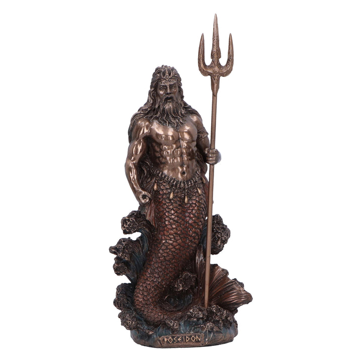 Poseidon God of the Sea Medium Bronze Figurine 18.5cm
