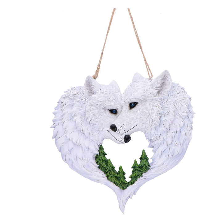 Snow in Love Wolf Lovers Hanging Ornament 20cm