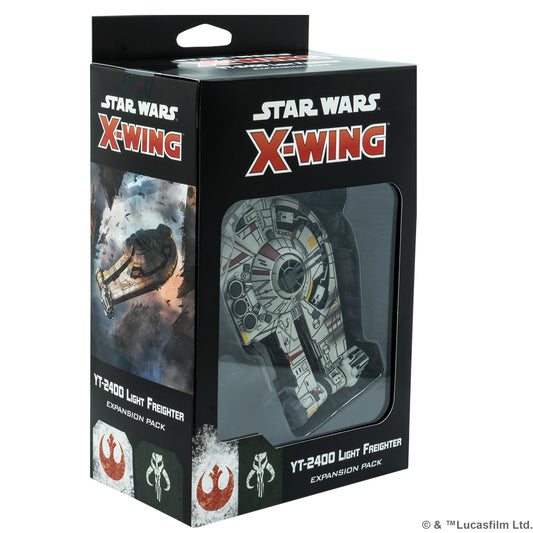 Atomic Mass Games Star Wars X-Wing 2nd Edition Miniatures Game YT-2400 Light Freighter Expansion Pack - Strategy Game for Kids & Adults, Ages 14+, 2 Players, 30-45 Minute Playtime, Made 2