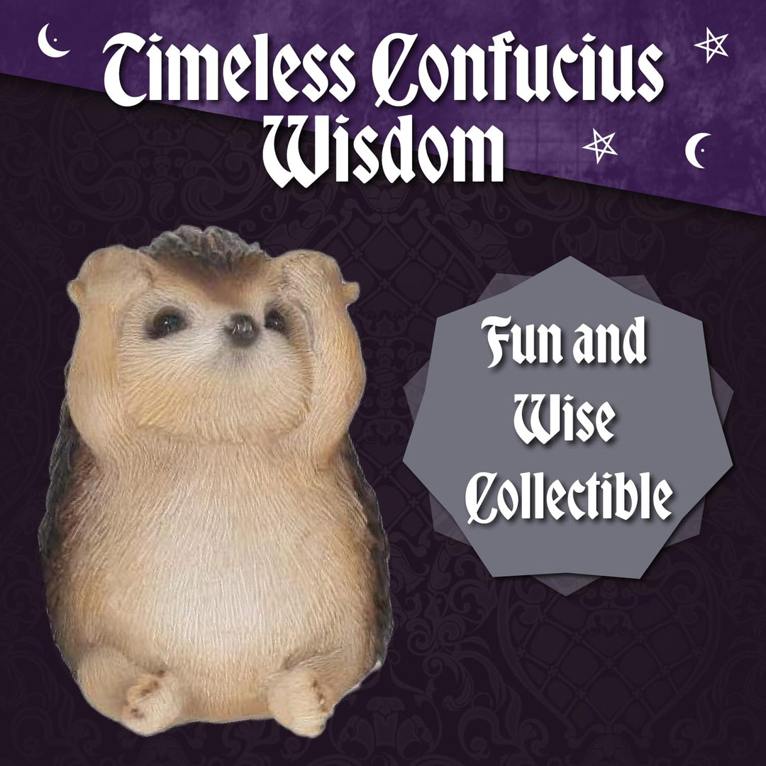 Three Wise Hedgehog Figurines Hedgehogs 9cm