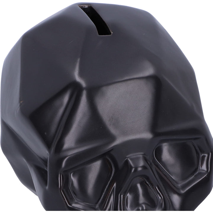 Geometric Black Skull Money Box 11.6cm