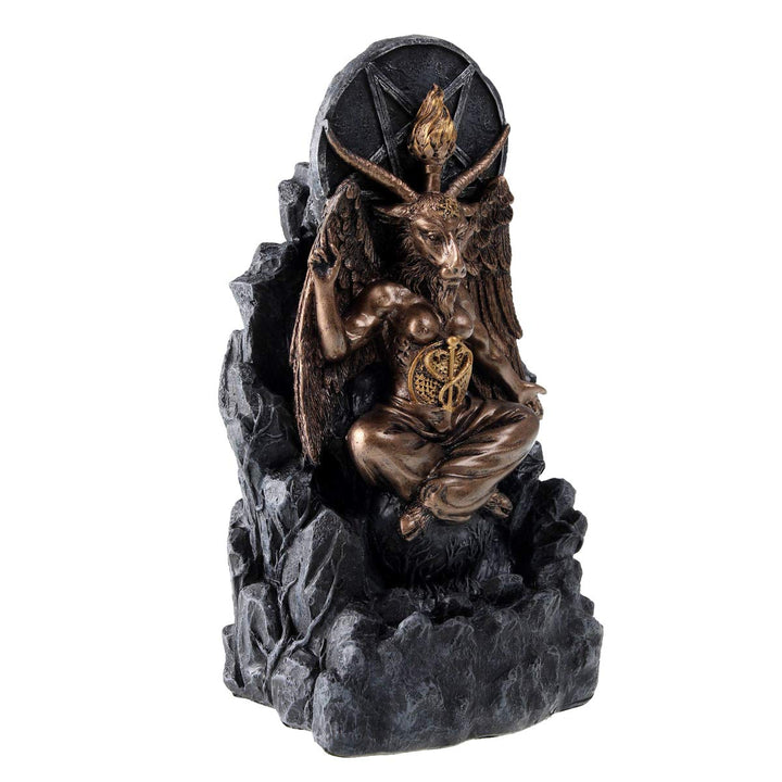 Baphomet Antiquity Occult Backflow Incense Burner Gothic Ornament 18cm