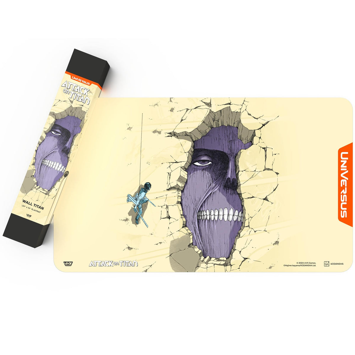 UniVersus Attack on Titan: Battle for Humanity - Wall Titan Playmat - 24 x 14 Neoprene Mat, Tabletop Card Game Accessory, UVS Games, Licensed 8