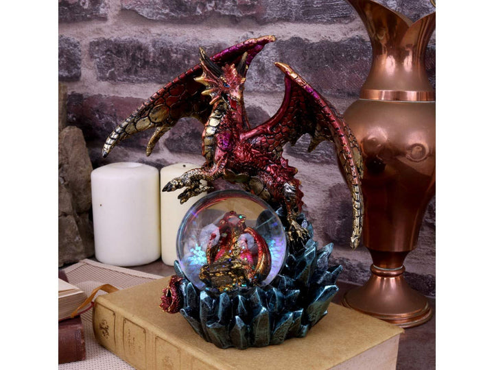 Ruby Oracle Red Dragon Fortune Seer Figurine 18.5cm