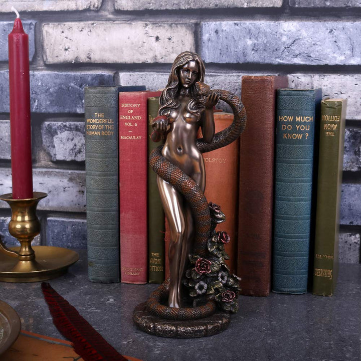 Original Sin Bronze Figurine Biblical Eve Snake Forbidden Fruit by James Ryman 20cm