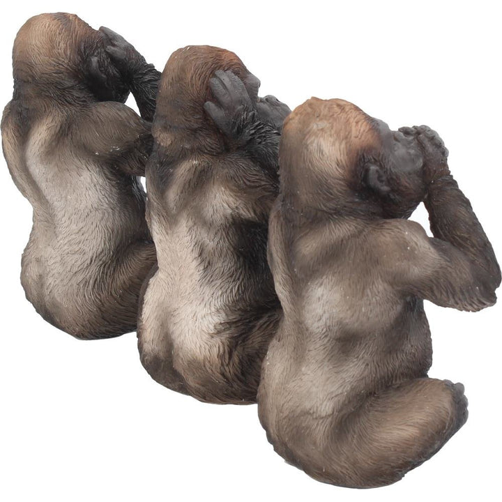 Three Wise Gorillas Figurine Gorilla Ornaments 13cm