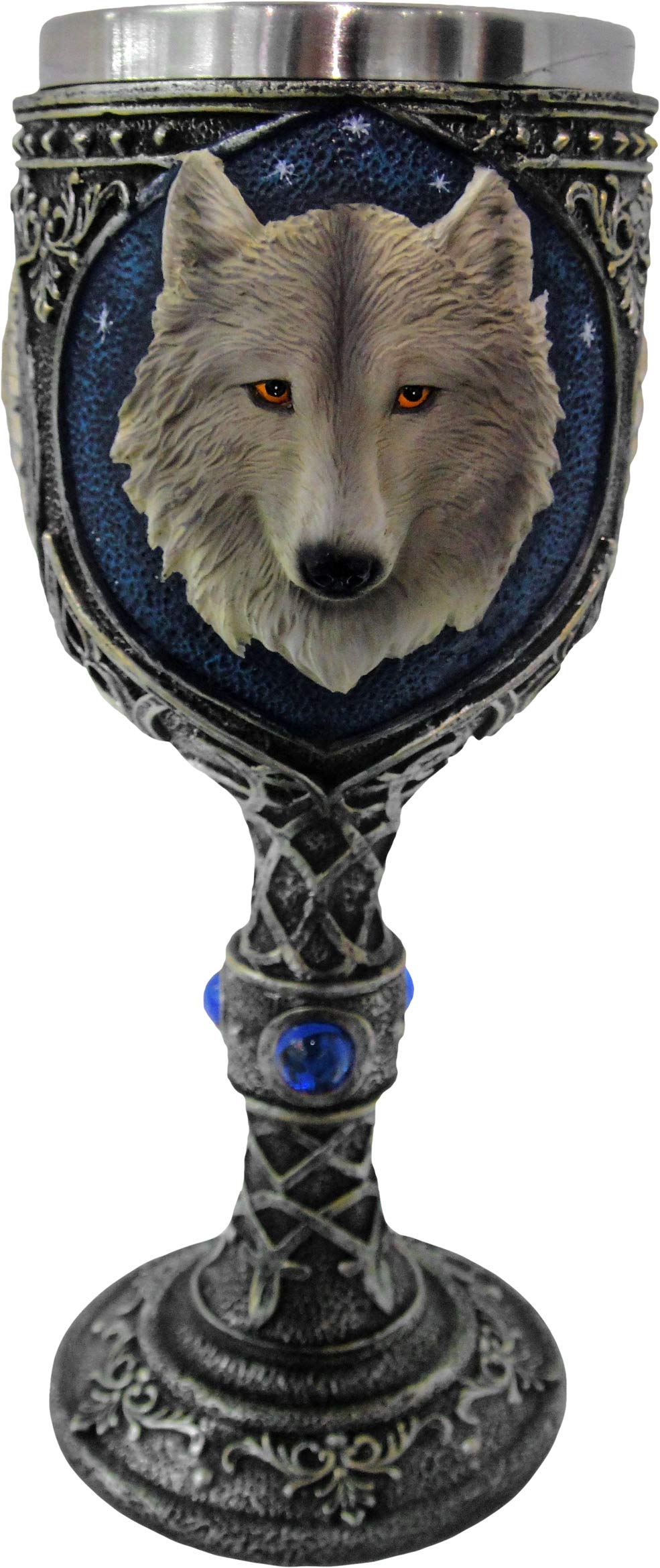 Lone Wolf Grey Animal Goblet 19.5cm