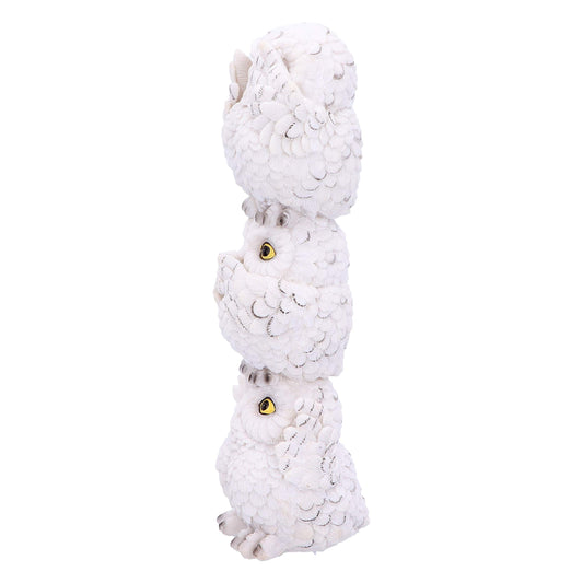 Wisest Totem Three Wise White Owls Ornament 20cm 2