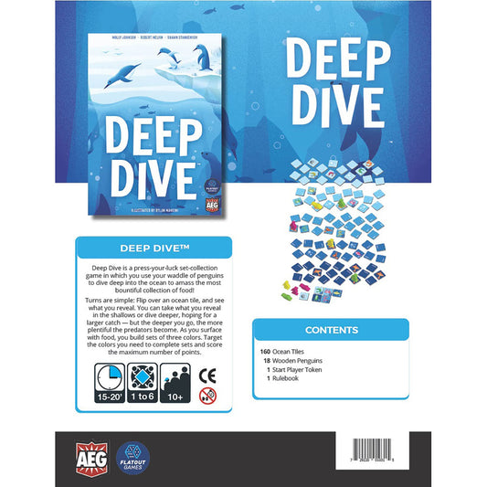 AEG & Flatout Games | Deep Dive - A Push Your Luck Game for the Whole Family | From the Creators of Point Salad | Easy to Learn | Quick to Play | Adorable Penguin Meeples | Ages 10+ | 1-6 Players 2