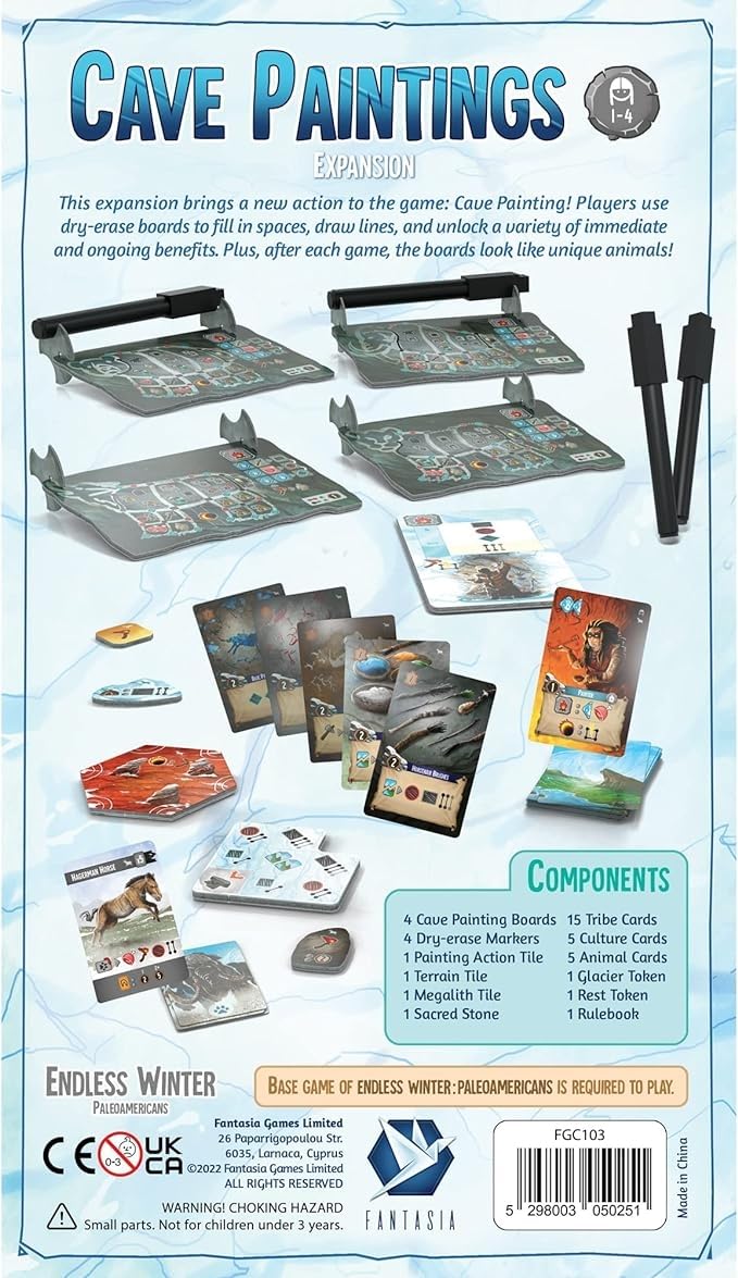 Endless Winter Paleoamericans Cave Paintings Expansion Board Game 3