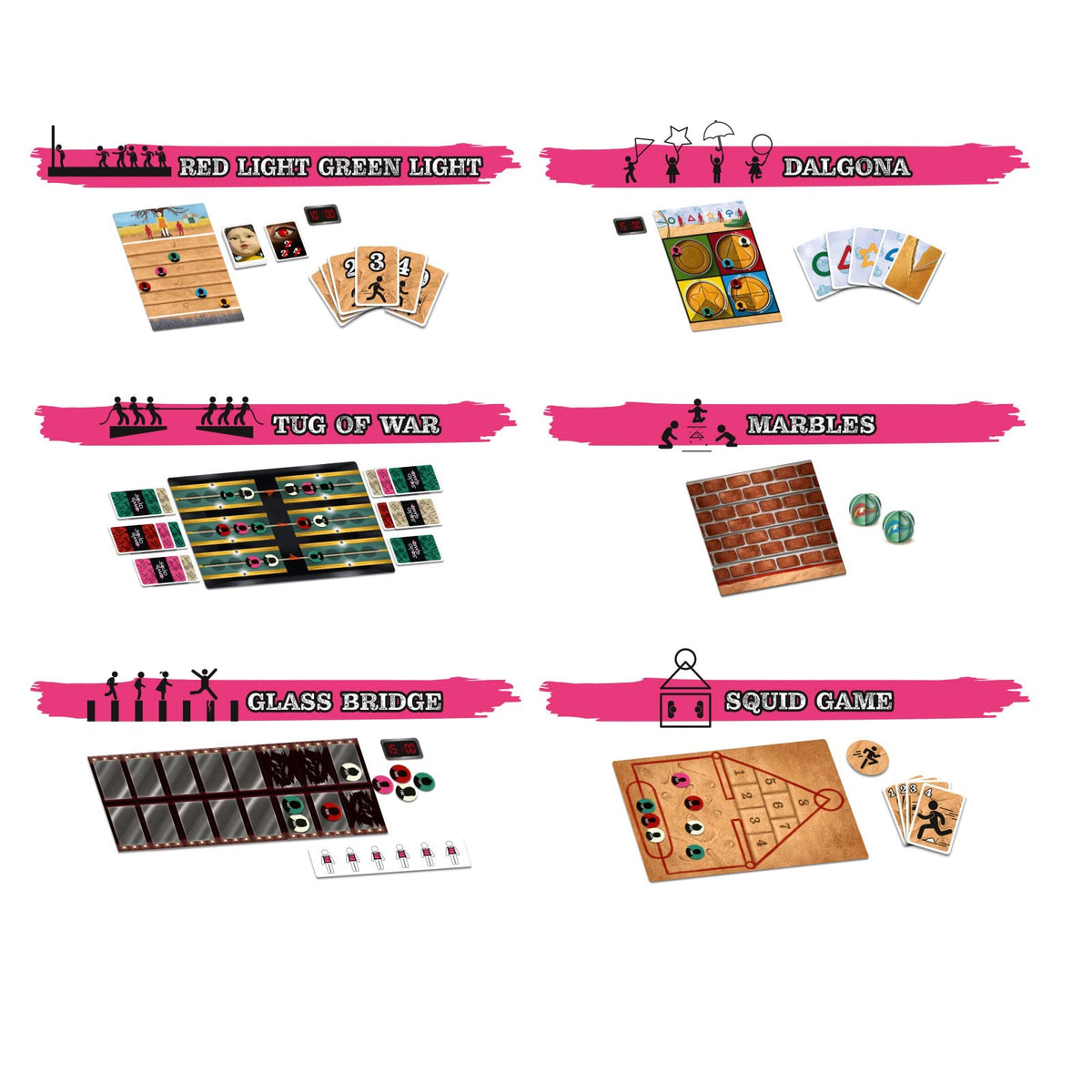 Squid Game Board Game Ages 16+ 3-6 Players 45 Minutes Playing Time 5