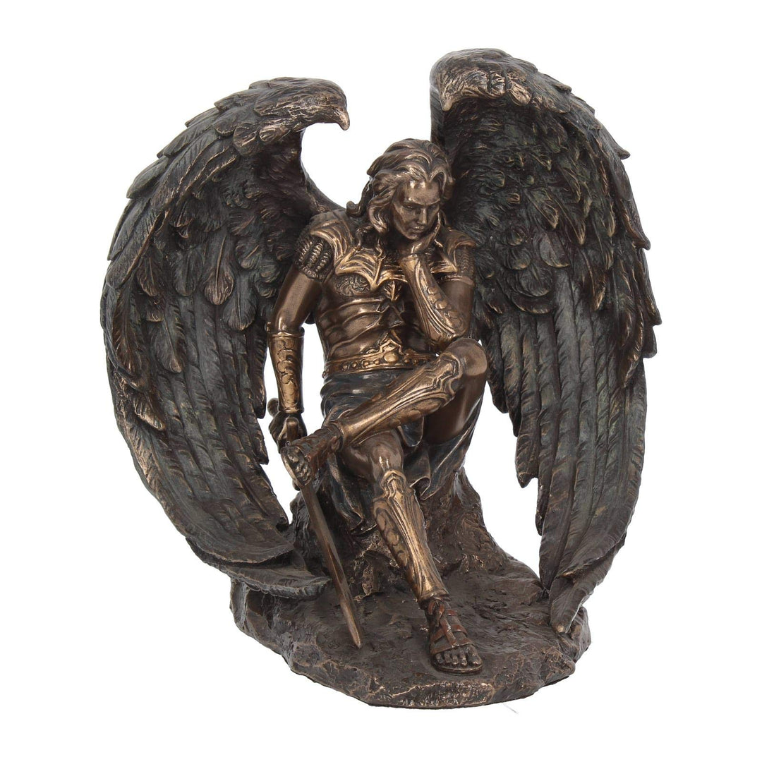 Bronzed Lucifer The Fallen Angel Religious Figurine 16.5cm
